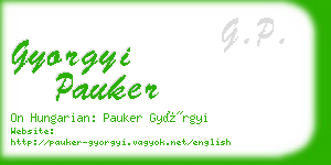 gyorgyi pauker business card